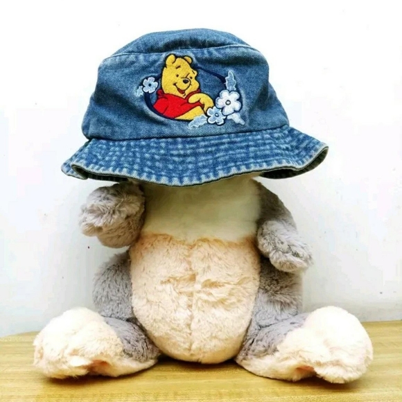 Vintage Embroidered Winnie The Pooh Denim Bucket Hat - Picture 1 of 1